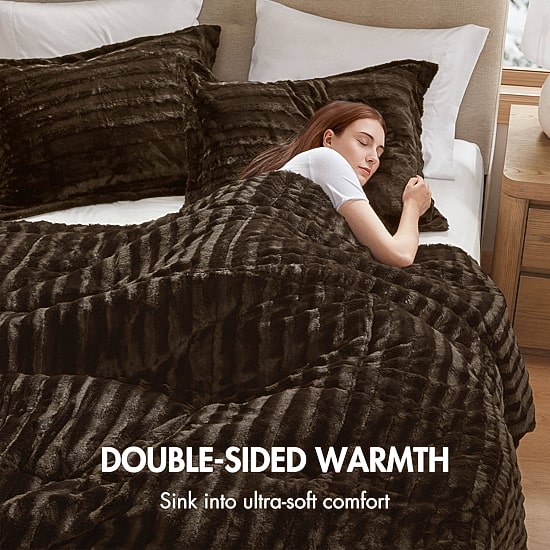 Madison Park York 3-pc. Faux Fur Midweight Comforter Set