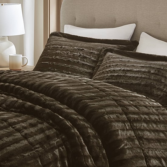 Madison Park York 3-pc. Faux Fur Midweight Comforter Set