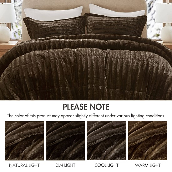 Madison Park York 3-pc. Faux Fur Midweight Comforter Set