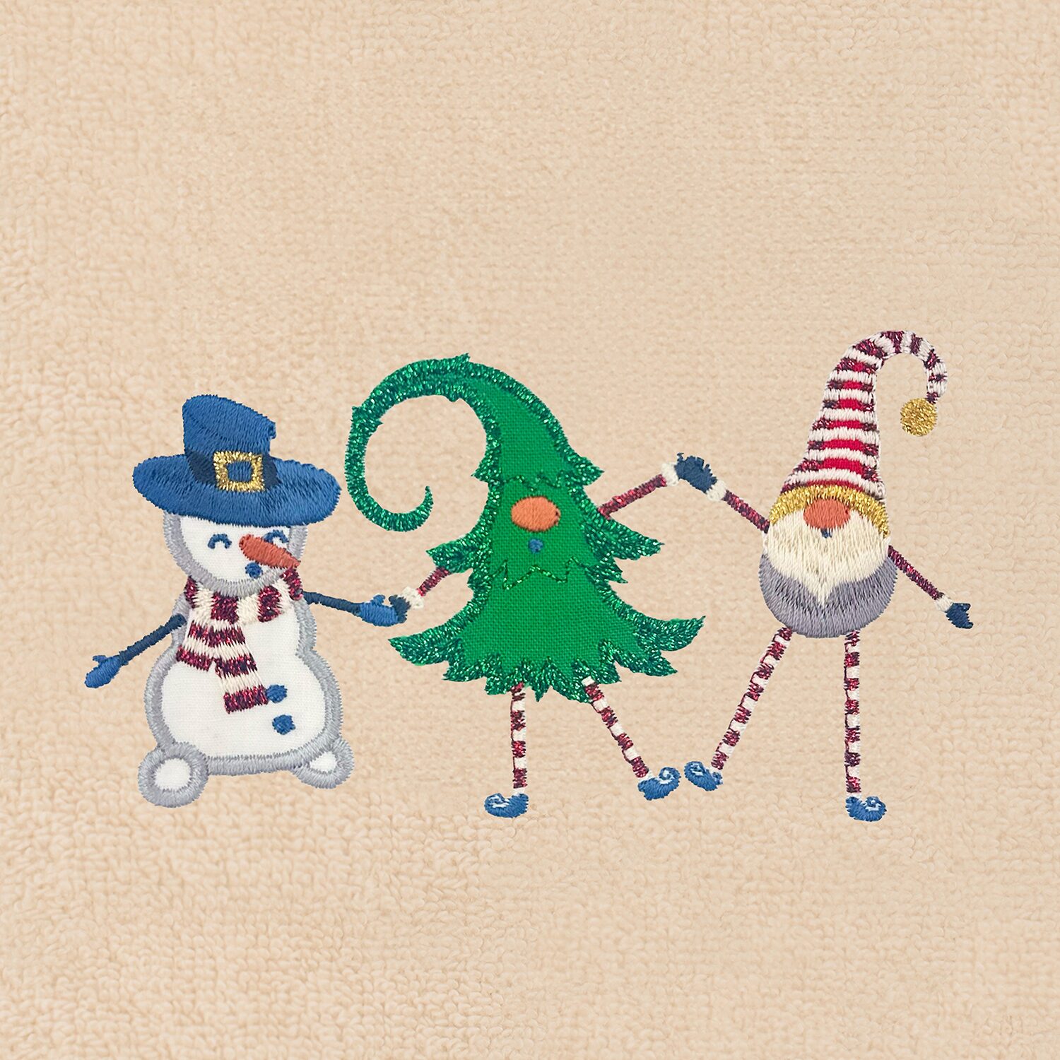 Linum Home Textiles Christmas Frolic Embroidered 2-pc. Hand Towel