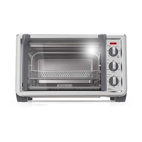 Black+Decker Air Fryer Toaster Oven, One Size, Silver