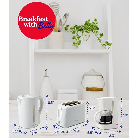Betty Crocker White Drip Coffee Maker