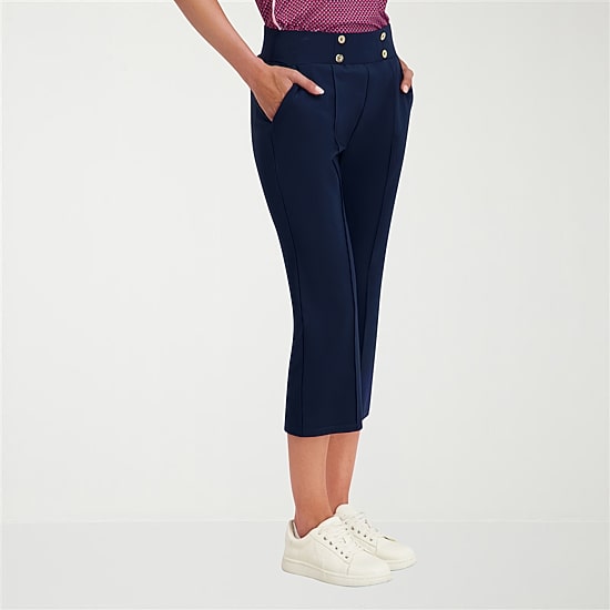 Stella Parker Womens Ankle Mid Rise Cropped Pant
