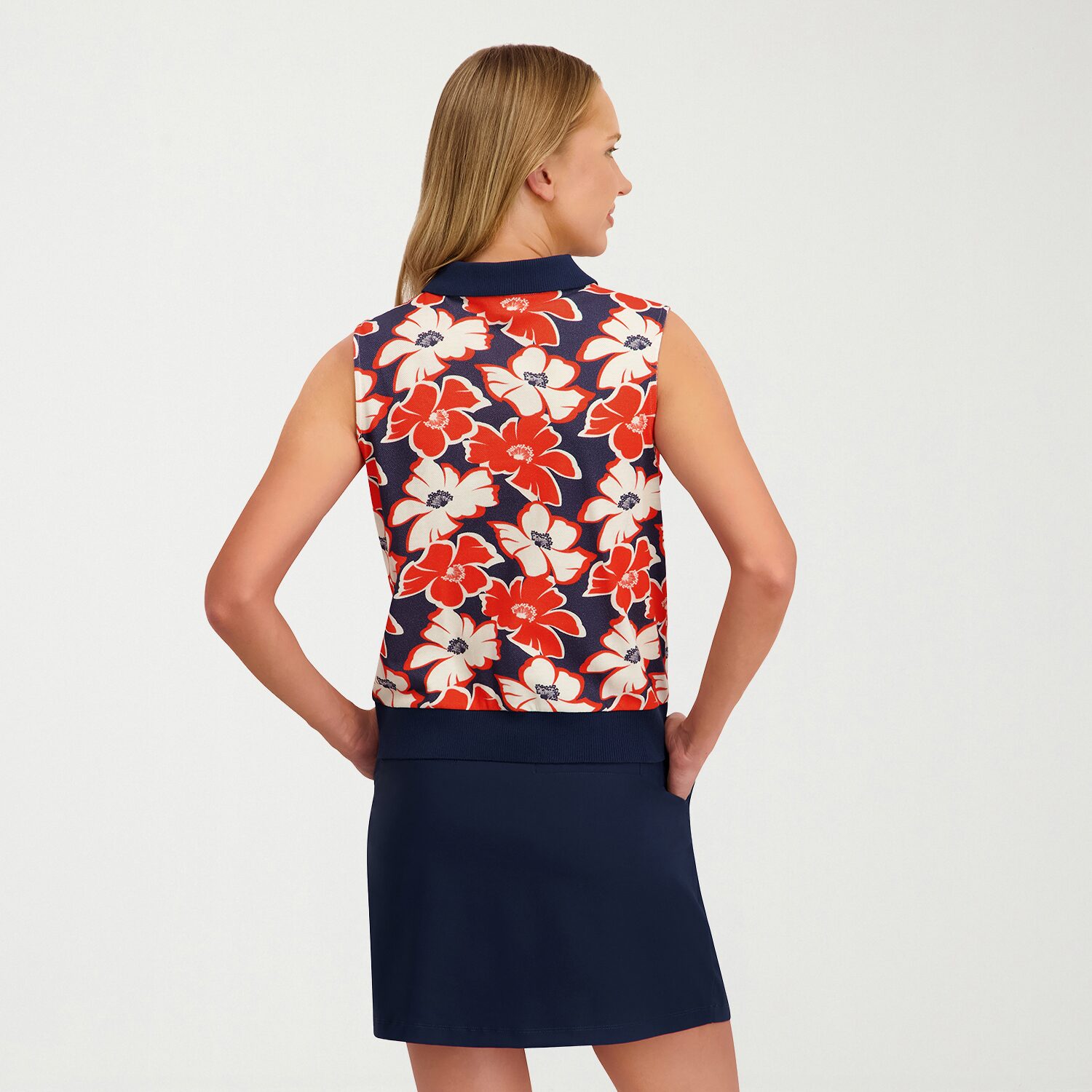 Stella Parker Womens Sleeveless Polo Shirt