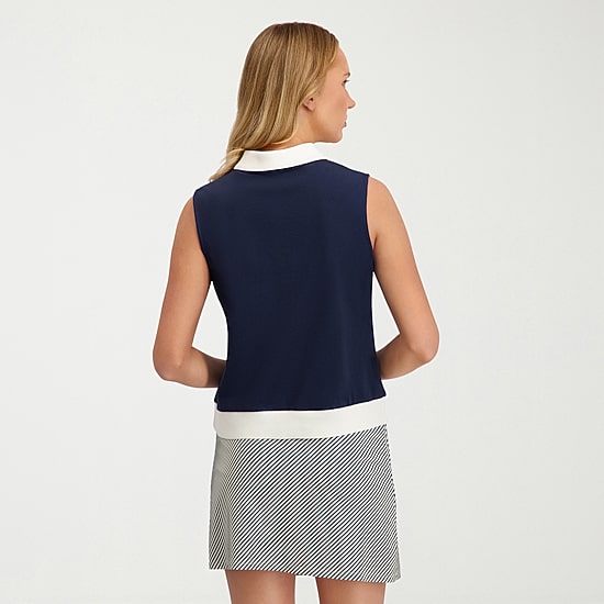 Stella Parker Womens Sleeveless Polo Shirt