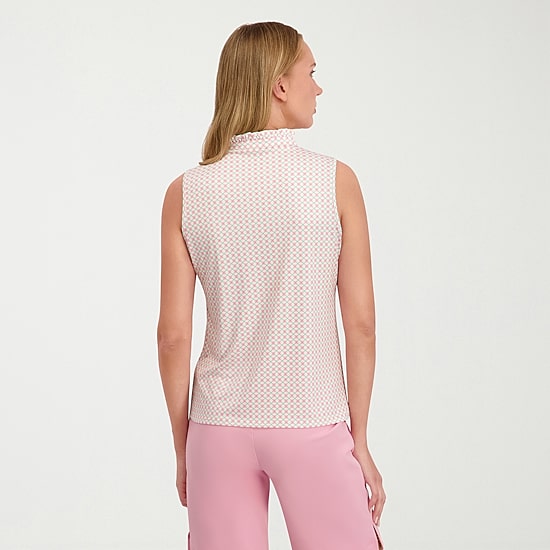 Stella Parker Womens Sleeveless Mock Neck Top