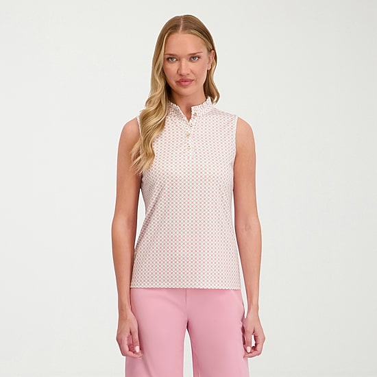 Stella Parker Womens Sleeveless Mock Neck Top