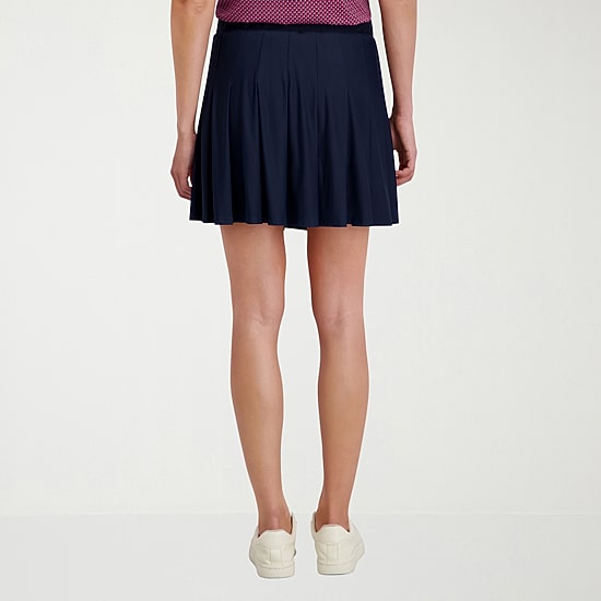 Stella Parker Womens 17" Mid Rise Stretch Fabric Knit Skort