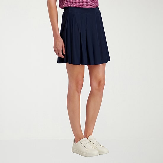 Stella Parker Womens 17" Mid Rise Stretch Fabric Knit Skort