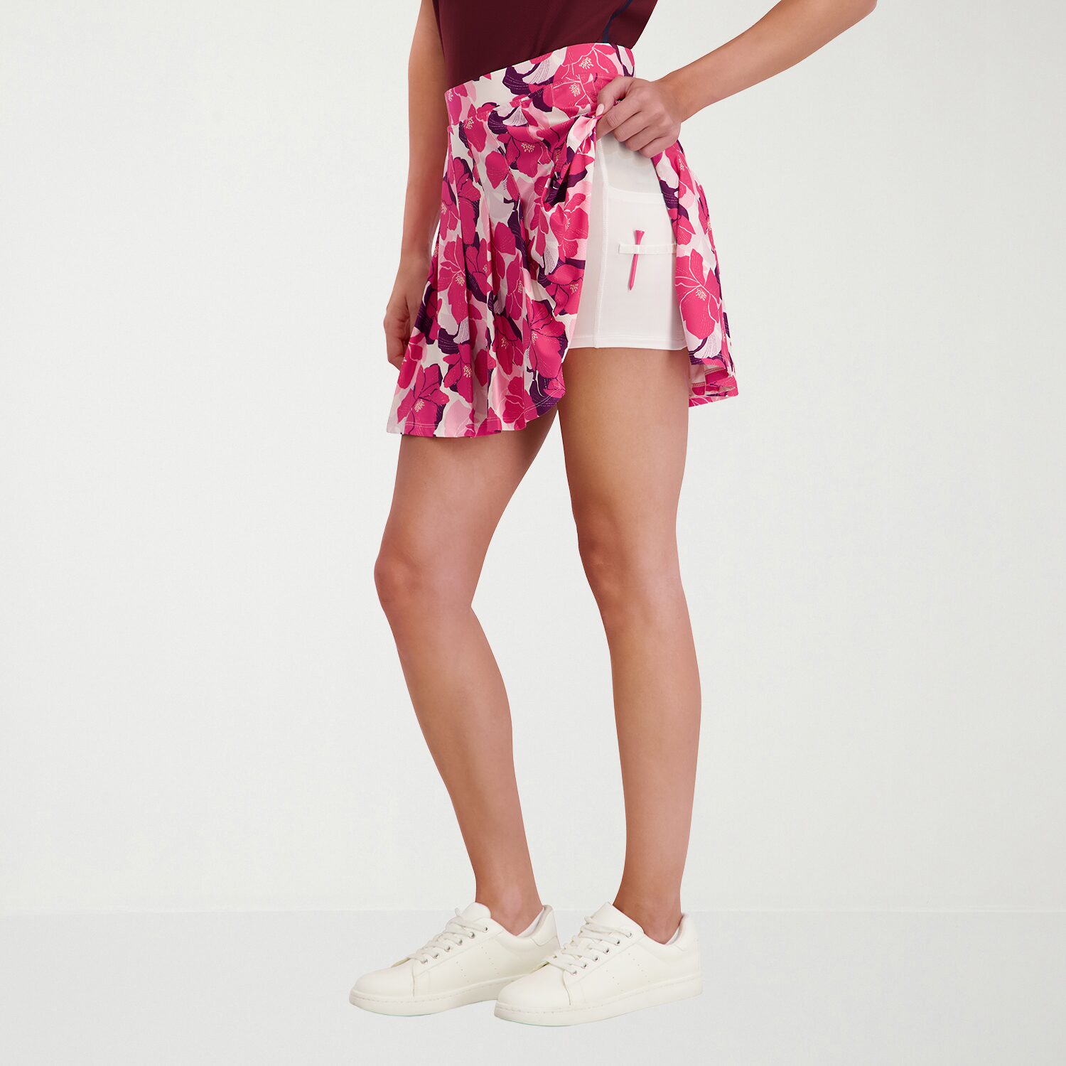 Stella Parker Womens 17" Mid Rise Stretch Fabric Knit Skort