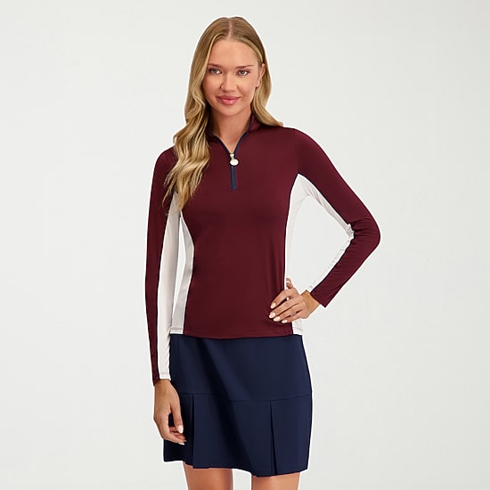 Stella Parker Womens Long Sleeve Quarter-Zip Pullover