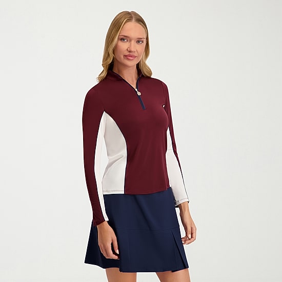 Stella Parker Womens Long Sleeve Quarter-Zip Pullover