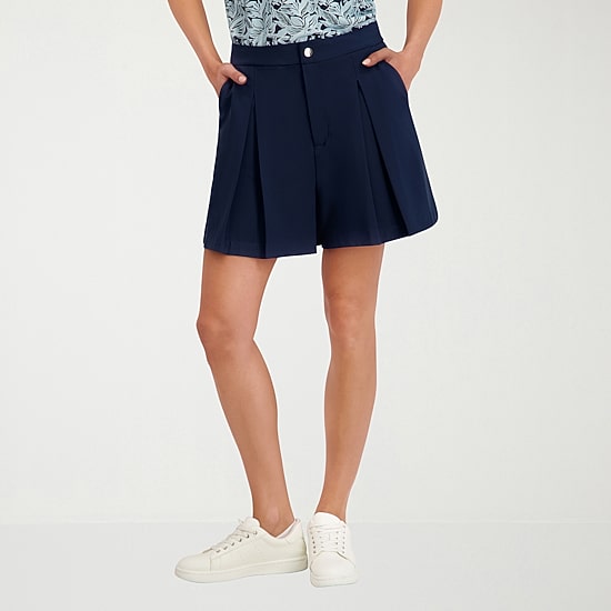 Stella Parker Womens 9" Mid Rise Stretch Fabric Golf Short