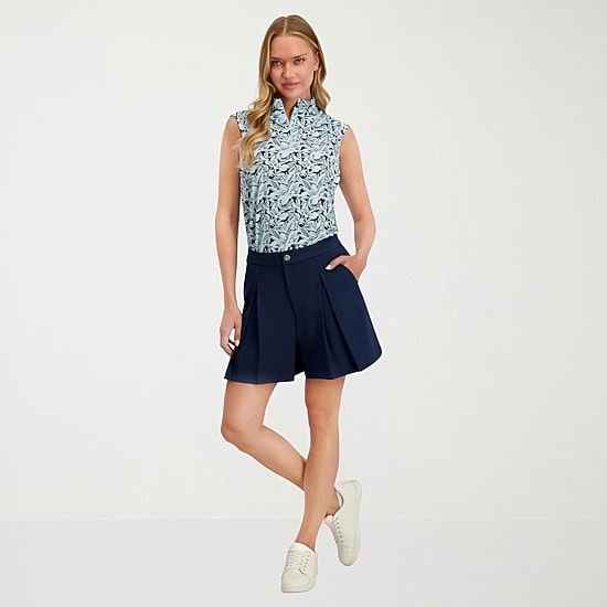 Stella Parker Womens 9" Mid Rise Stretch Fabric Golf Short