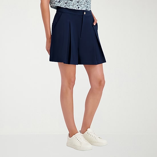 Stella Parker Womens 9" Mid Rise Stretch Fabric Golf Short