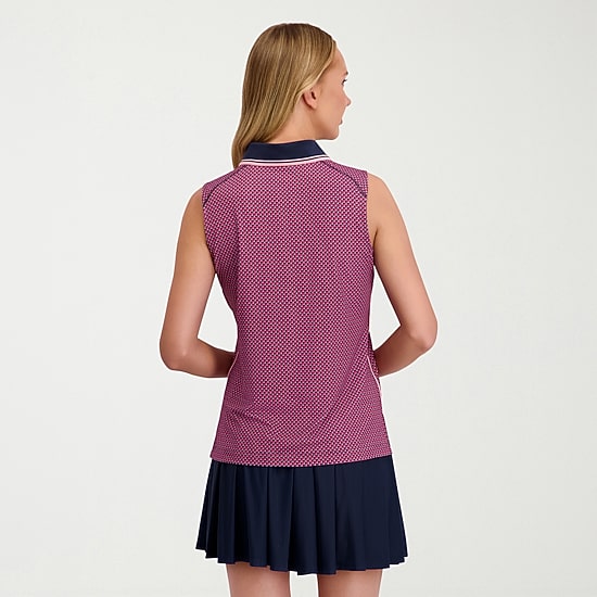 Stella Parker Womens Sleeveless Polo Shirt