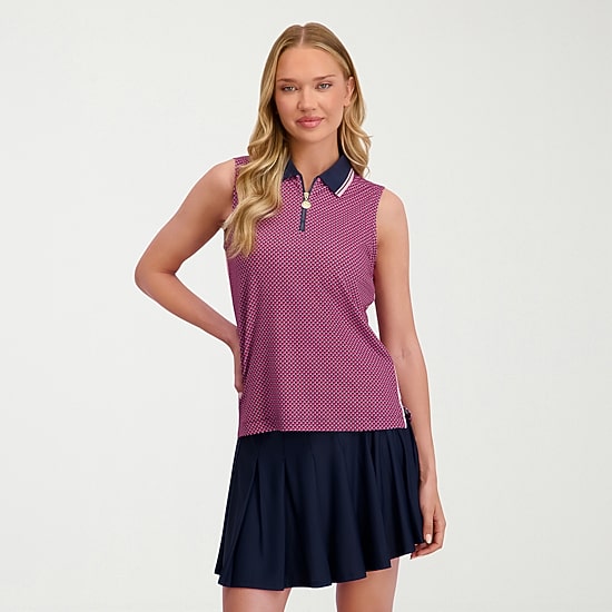 Stella Parker Womens Sleeveless Polo Shirt
