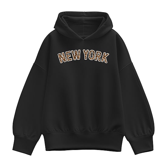Leopard Ny Womens Long Sleeve Hoodie