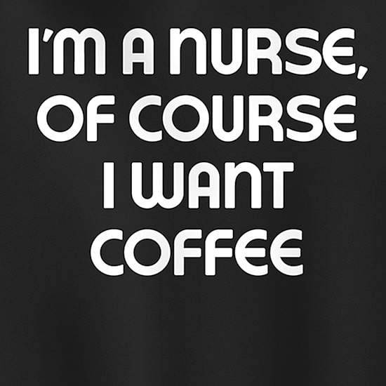 Nurse Coffee Womens Long Sleeve Hoodie