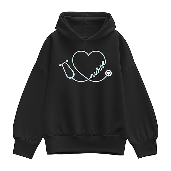 Nurse Heart Womens Long Sleeve Hoodie