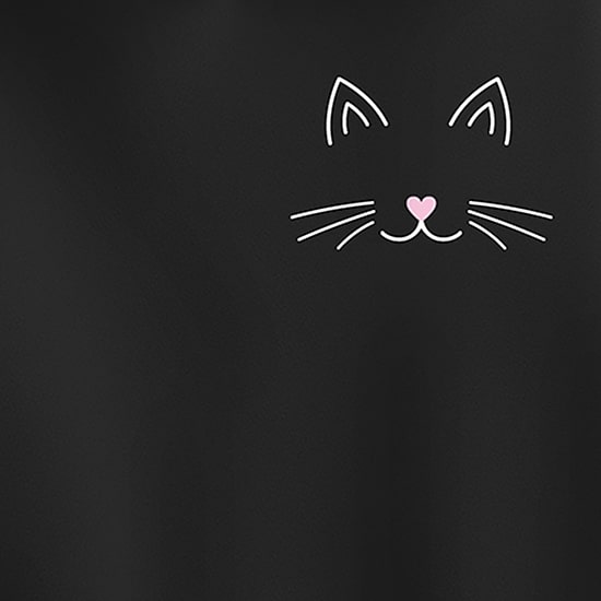 Cat Face Womens Long Sleeve Hoodie