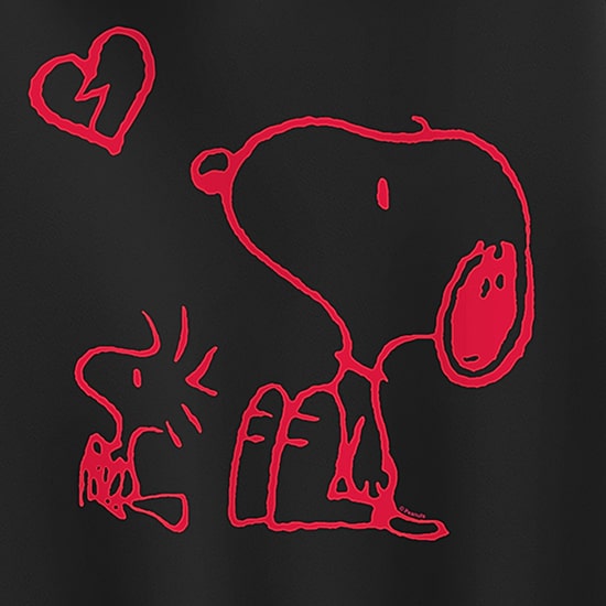 Snoopy Broken Heart Womens Long Sleeve Snoopy Hoodie