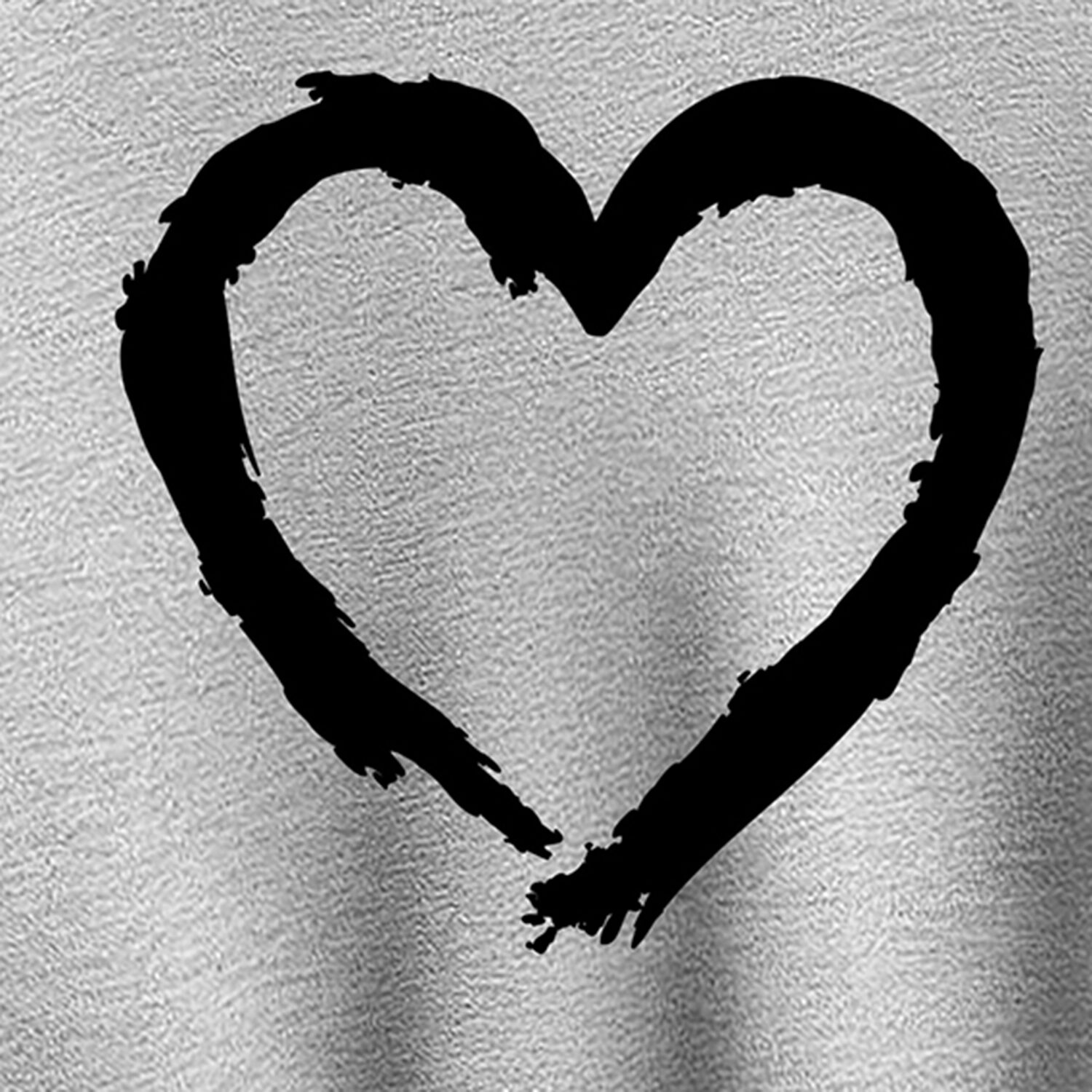 Paint Stroke Heart Womens Crew Neck Long Sleeve Sweatshirt