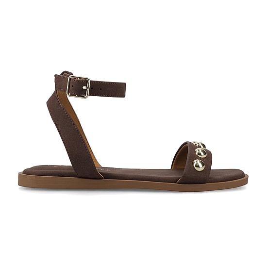 Journee Collection Womens Primrose Ankle Strap Flat Sandals