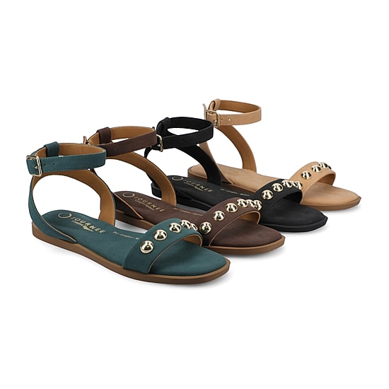 Journee Collection Womens Primrose Ankle Strap Flat Sandals