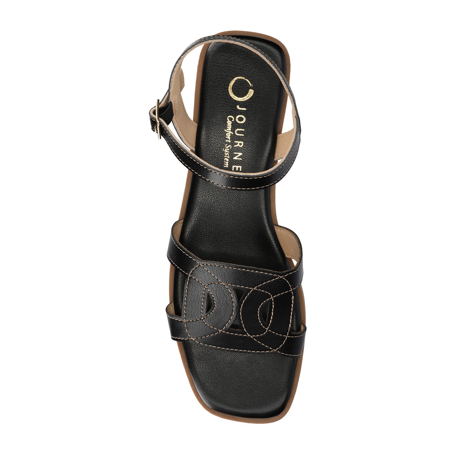 Journee Collection Womens Adjustable Strap Flat Sandals