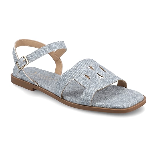 Journee Collection Womens Adjustable Strap Flat Sandals