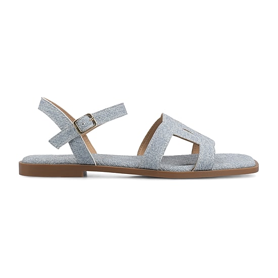 Journee Collection Womens Adjustable Strap Flat Sandals