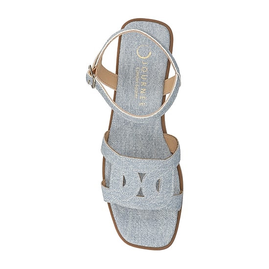 Journee Collection Womens Adjustable Strap Flat Sandals