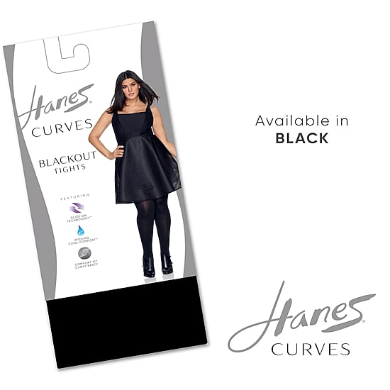 Hanes Womens Curves Moisture Wicking Plus Tights