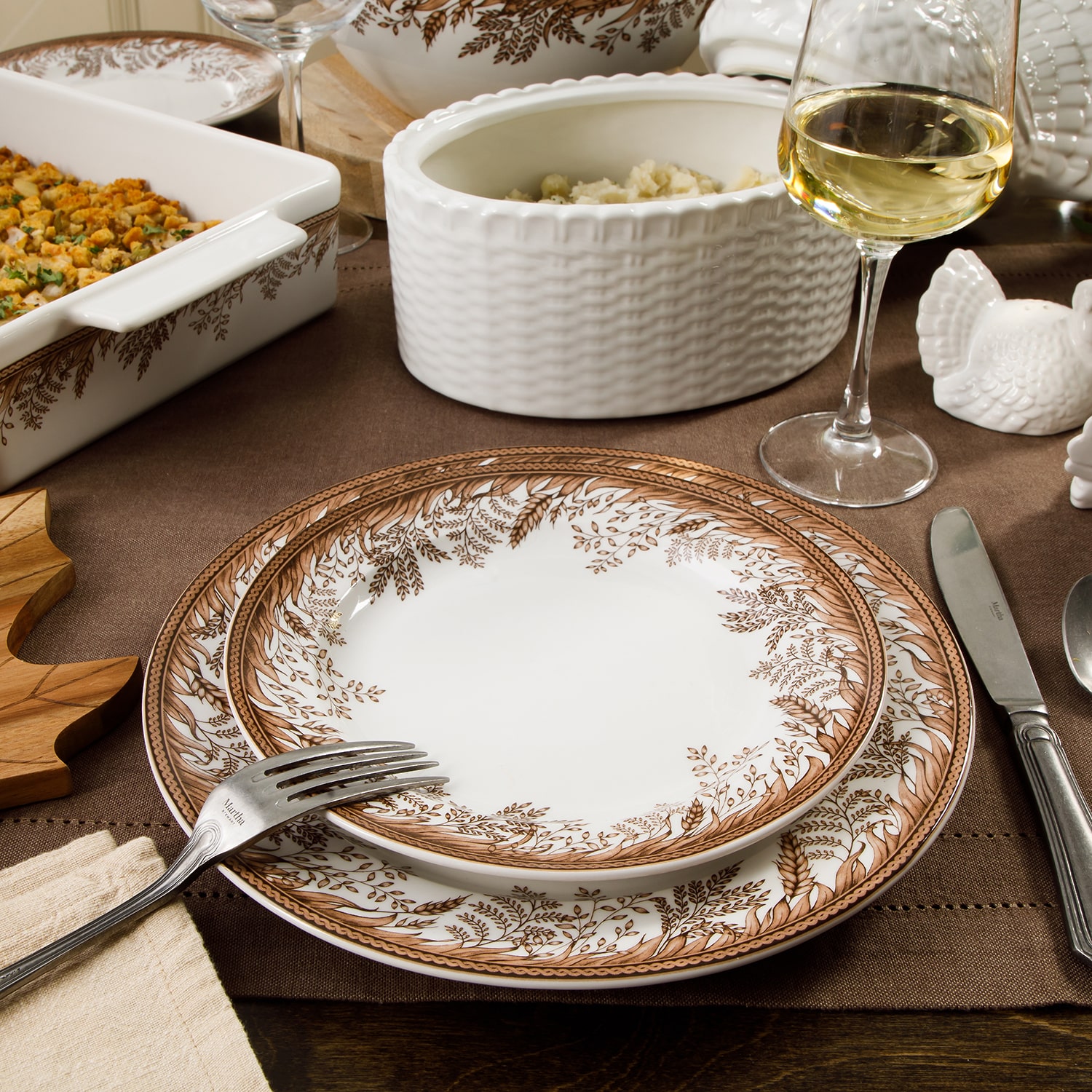 Martha Stewart Harvest 4-pc. Ceramic Salad Plate