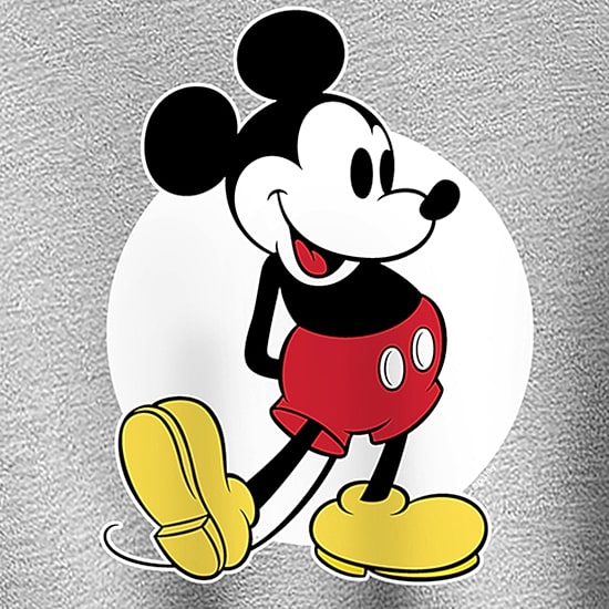 Classic Womens Crew Neck Long Sleeve Mickey Mouse Pullover Sweater