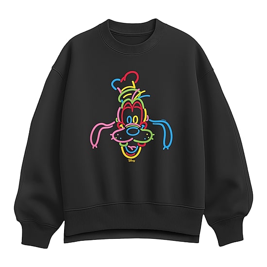 Womens Crew Neck Long Sleeve Goofy Pullover Sweater