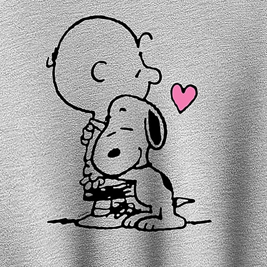 Charlie Hug Womens Crew Neck Long Sleeve Snoopy Sweatshirt