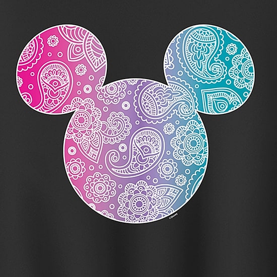 Head Bandana Womens Crew Neck Long Sleeve Mickey Mouse Sweatshirt