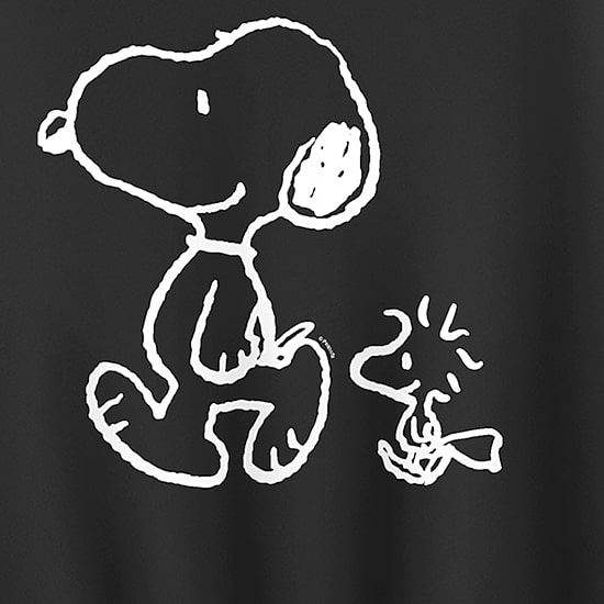Walking Chalk Womens Crew Neck Long Sleeve Snoopy Sweatshirt
