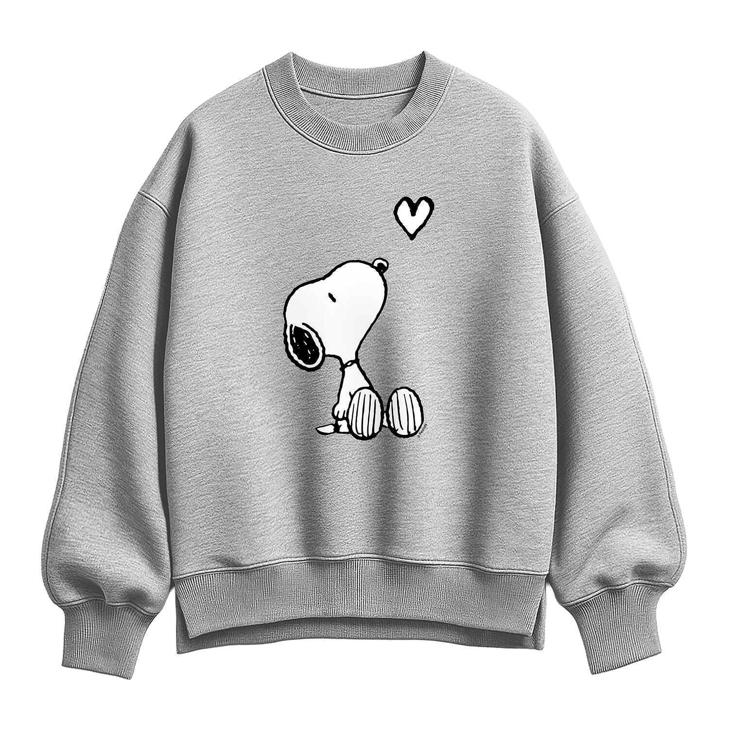 Womens Crew Neck Long Sleeve Snoopy Sweatshirt