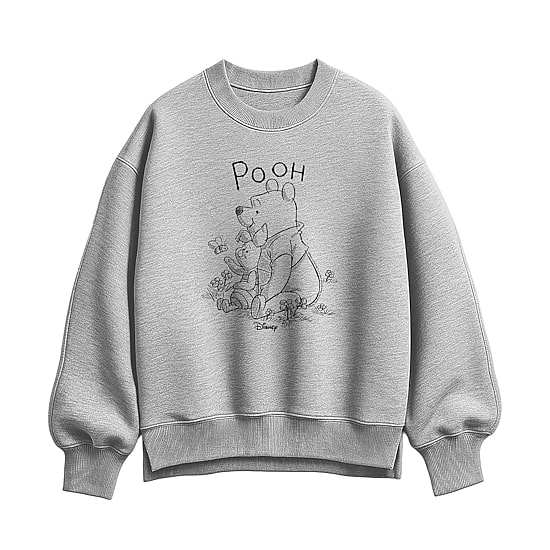 Womens Crew Neck Long Sleeve Winnie The Pooh Sweatshirt