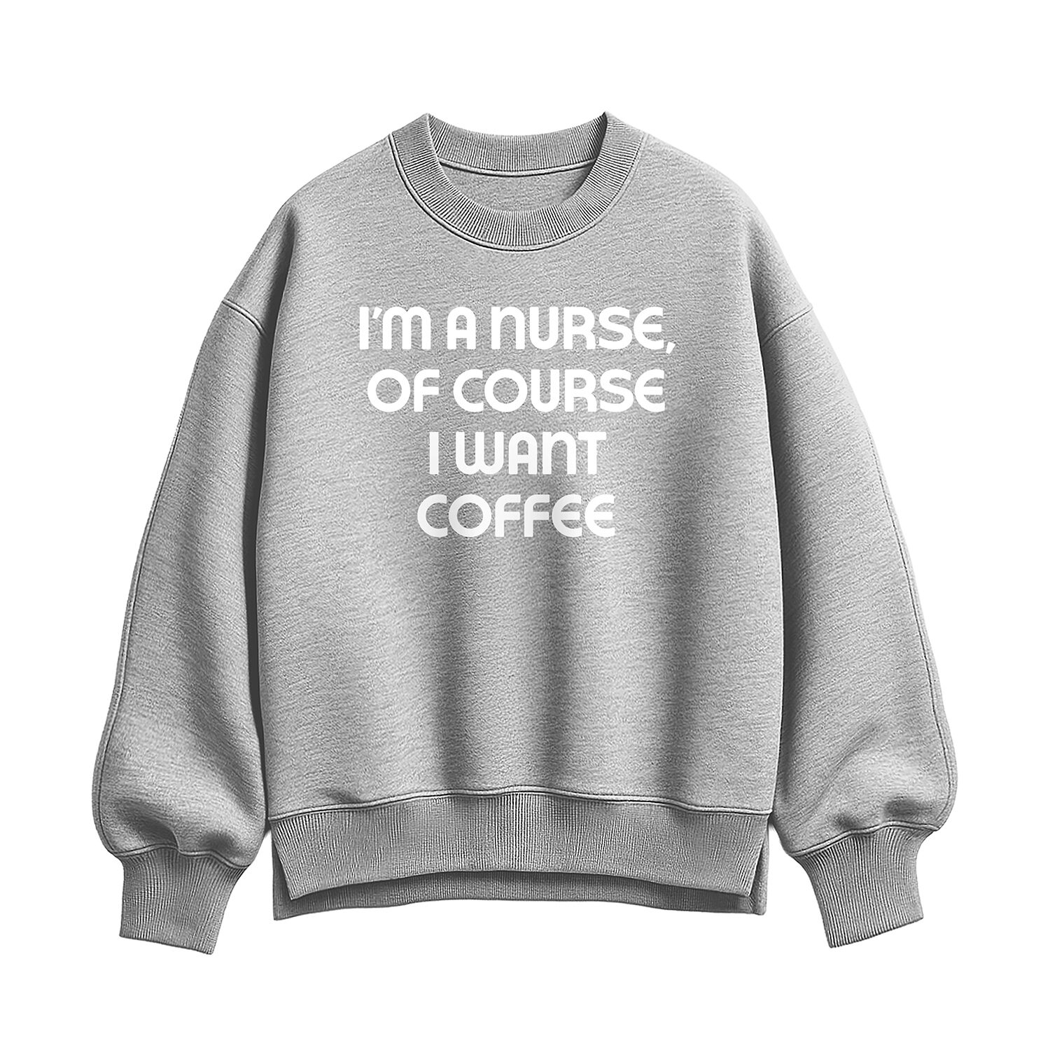 Nurse Coffee Womens Crew Neck Long Sleeve Sweatshirt