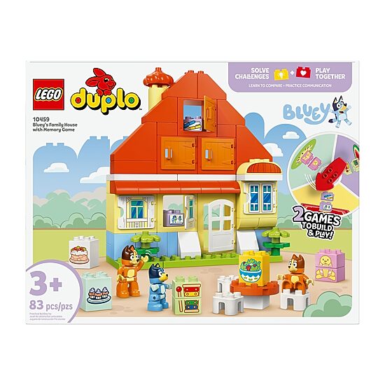 LEGO® DUPLO® Bluey Bluey's Family House With Memory Game Building Set 83-pc.