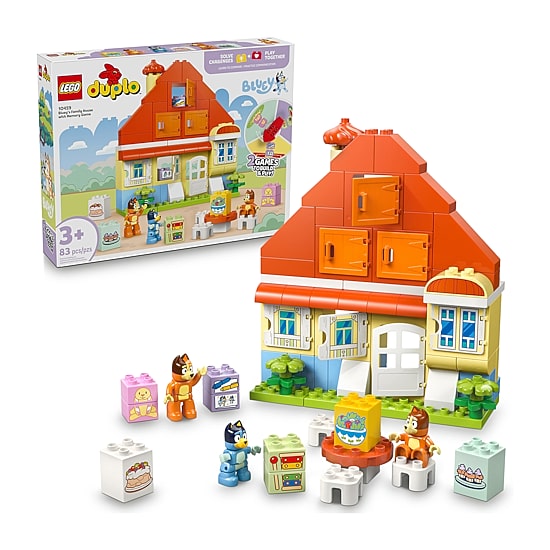 LEGO® DUPLO® Bluey Bluey's Family House With Memory Game Building Set 83-pc.