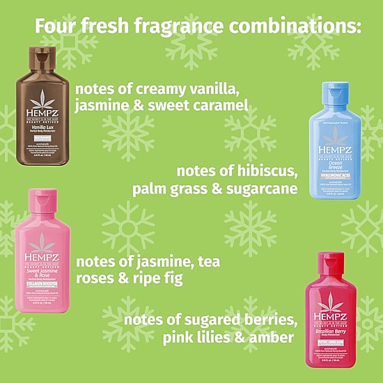 Hempz Mini Indulgence Beauty Actives Moisturizing Lotion Gift Set