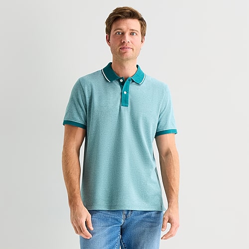 St. John's Bay Essential Oxford Mens Classic Fit Short Sleeve Polo Shirt, Xx-large, Green