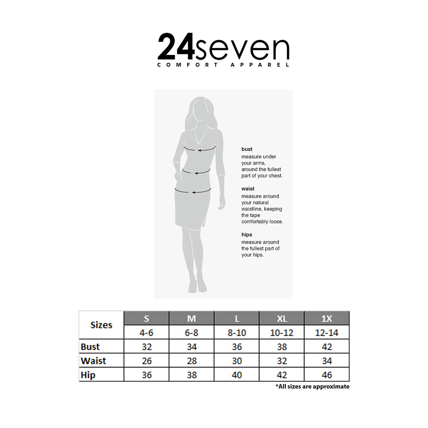 24seven Comfort Apparel Womens Mid Rise A-Line Skirt