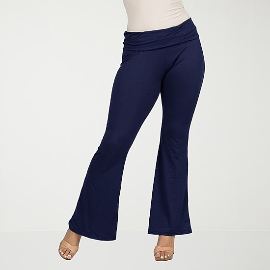 24seven Comfort Apparel Womens Flare Mid Rise Sweatpant