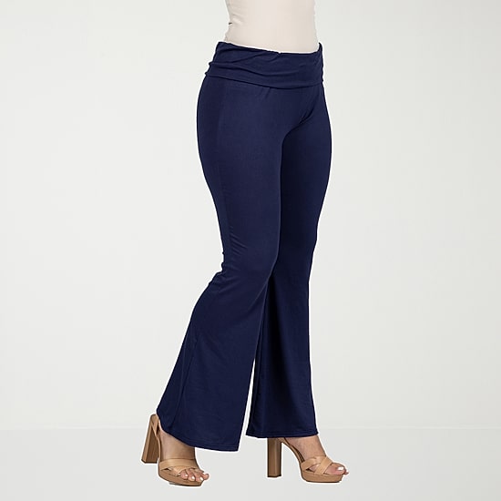 24seven Comfort Apparel Womens Flare Mid Rise Sweatpant
